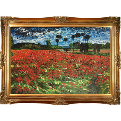 La Pastiche Vincent Van Gogh 'Champ de coquelicots' Reproduction peinte à l'huile à la main
