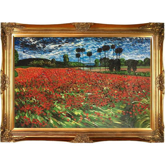 La Pastiche Vincent Van Gogh 'Champ de coquelicots' Reproduction peinte à l'huile à la main