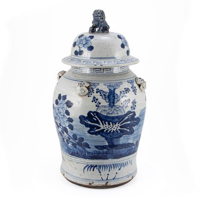 Pot de temple vintage pour plantes de saison - Grand modèle