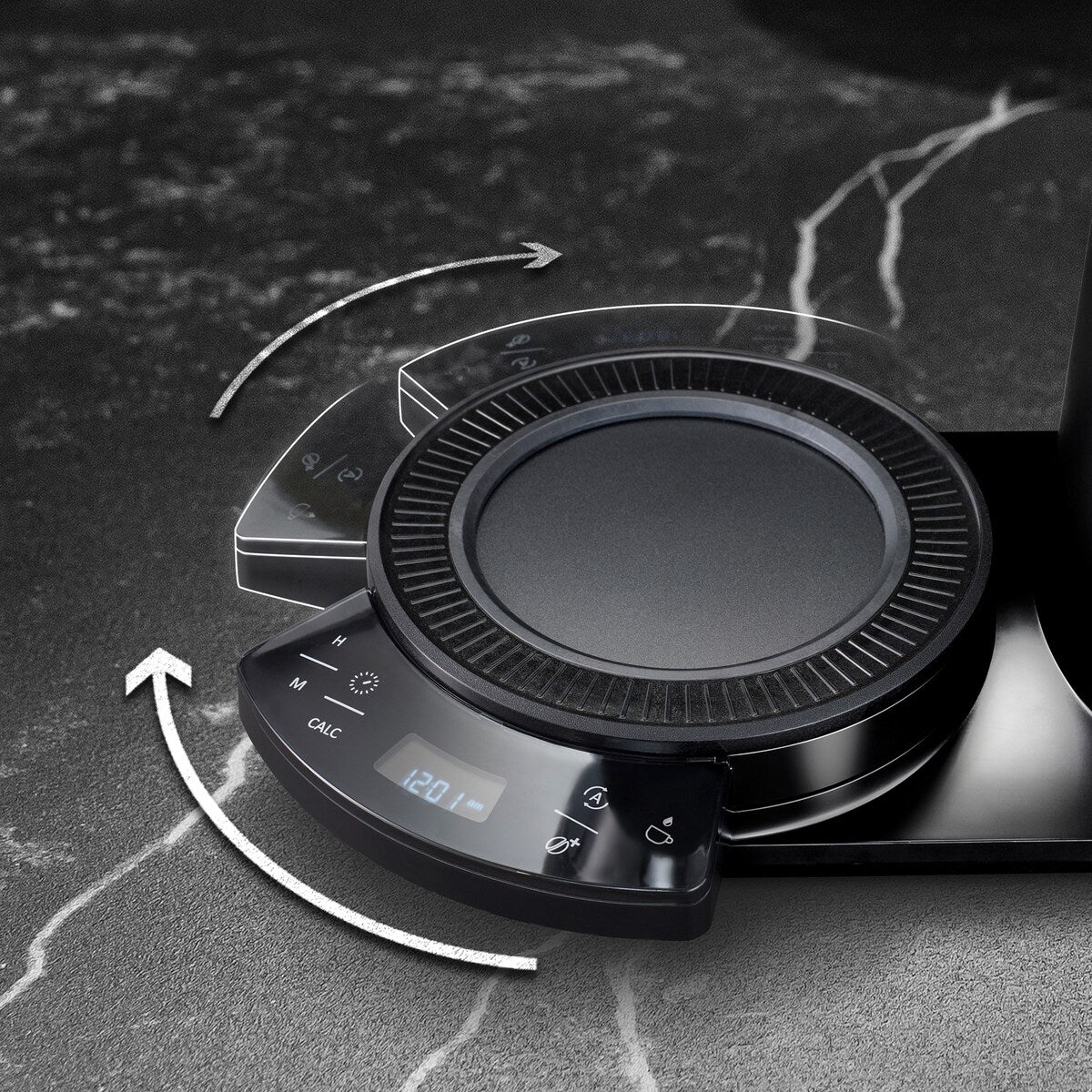 Vision, cafetière à filtre 12 tasses de luxe avec tableau de bord rotatif