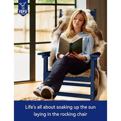 WINSOON Chaise à bascule d'extérieur pour tout type de météo, lot de 2