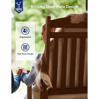 WINSOON Chaise à bascule d'extérieur pour tout type de météo, lot de 2