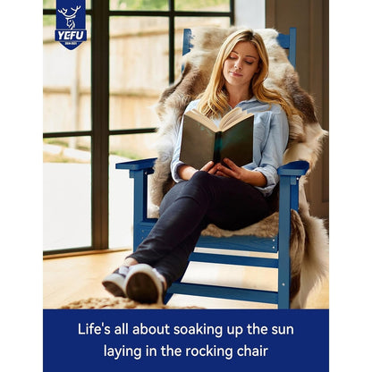 WINSOON Chaise à bascule d'extérieur pour tout type de météo, lot de 2