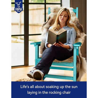 WINSOON Chaise à bascule d'extérieur pour tout type de météo, lot de 2