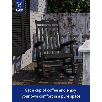 WINSOON Chaise à bascule d'extérieur pour tout type de météo, lot de 2