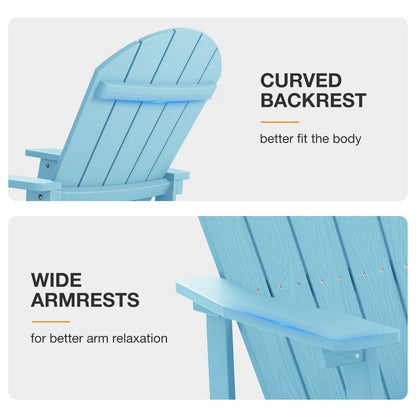 WINSOON Chaise à bascule d'extérieur pour tout type de météo, lot de 2