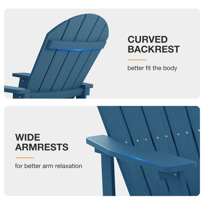 WINSOON Chaise à bascule d'extérieur pour tout type de météo, lot de 2