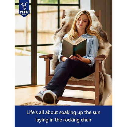 WINSOON Chaise à bascule d'extérieur pour tout type de météo, lot de 2