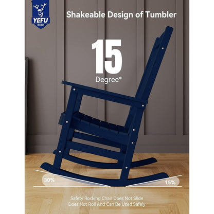 WINSOON Chaise à bascule d'extérieur pour tout type de météo, lot de 2