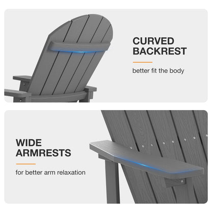 WINSOON Chaise à bascule d'extérieur pour tout type de météo, lot de 2