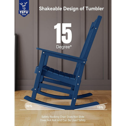 WINSOON Chaise à bascule d'extérieur pour tout type de météo, lot de 2