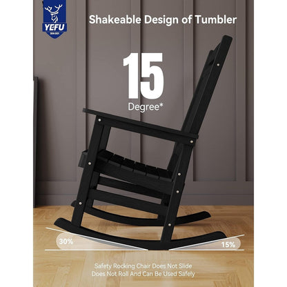 WINSOON Chaise à bascule d'extérieur pour tout type de météo, lot de 2