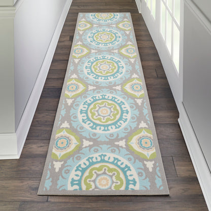 Waverly Sun N' Shade Indoor Outdoor Boho Medallion Area Rug