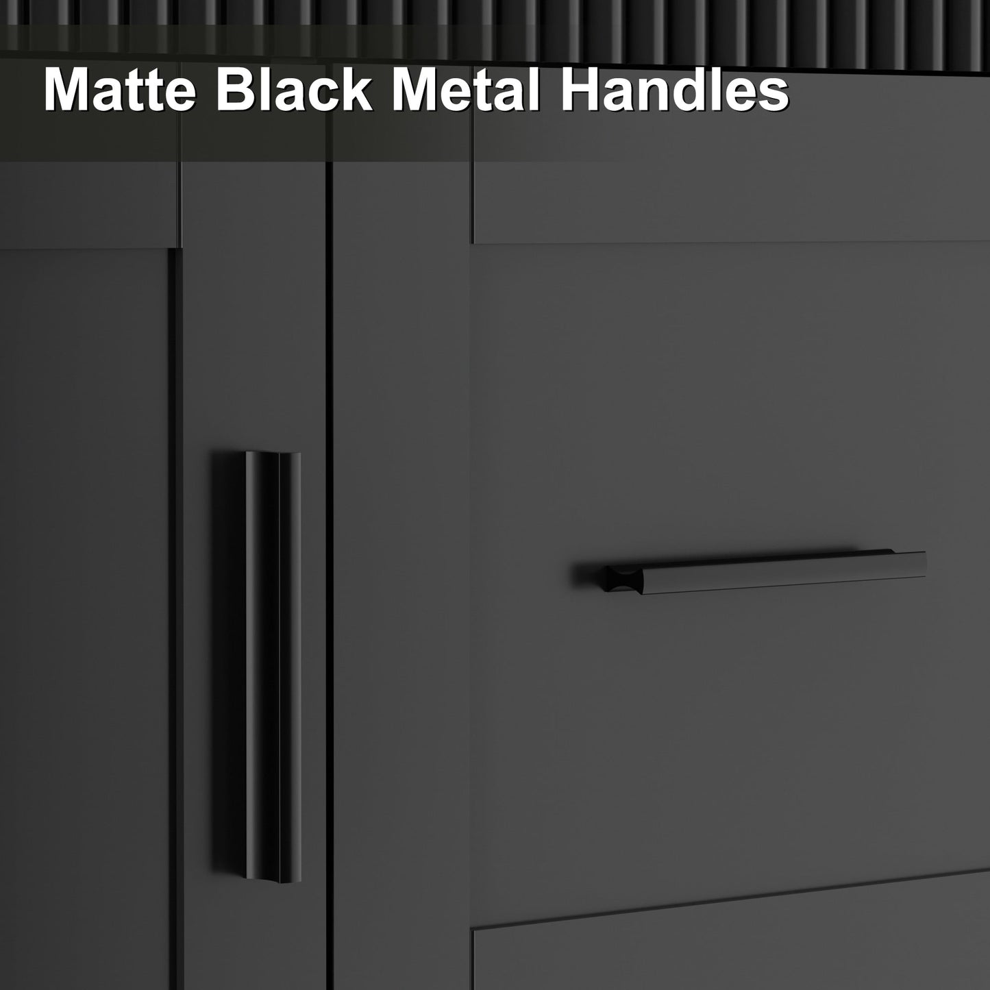 Ensemble de meuble-lavabo ondulé pour salle de bain, 30/36/48 pouces, avec lavabo et robinet.