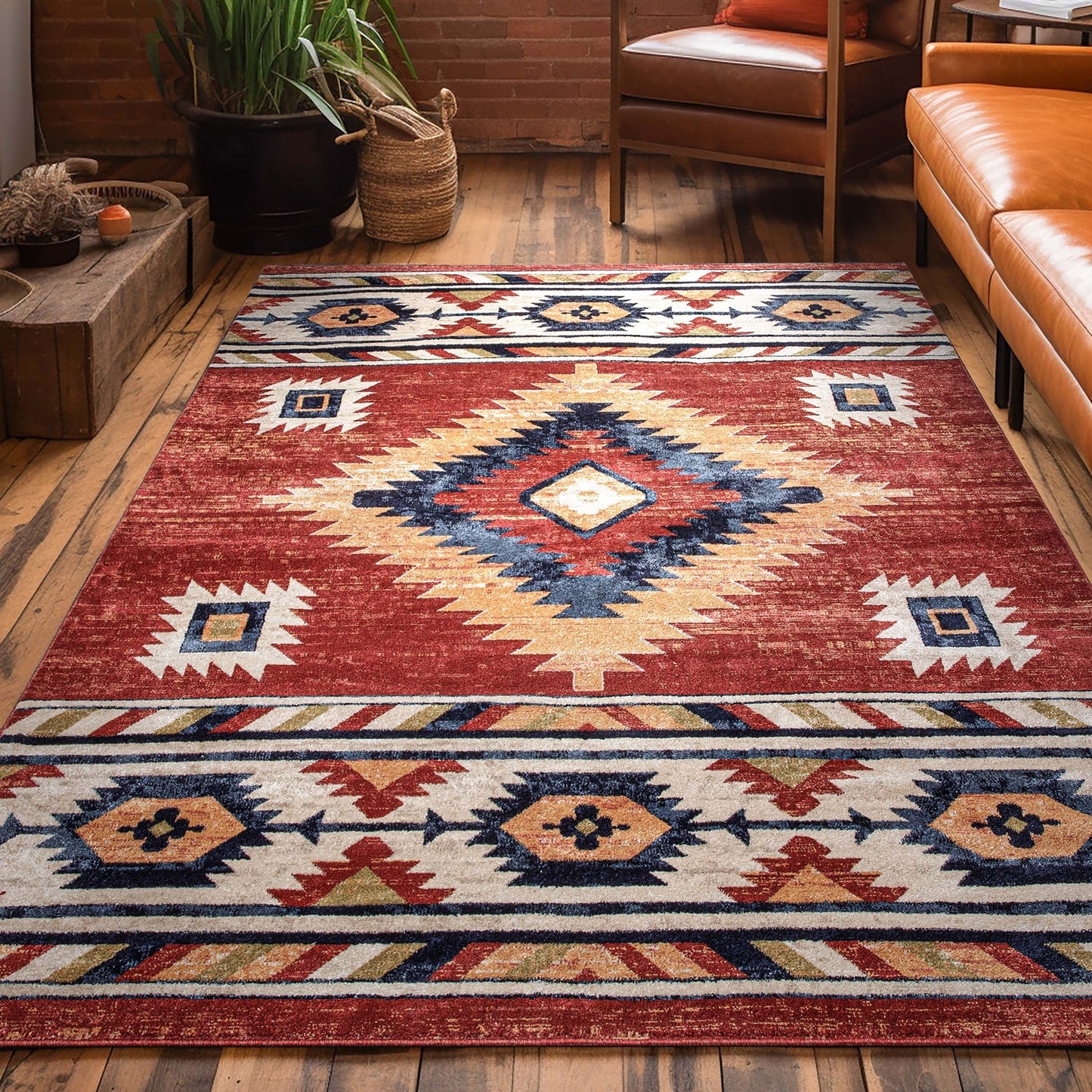 Well Woven Tulsa Lea Southwestern Tribal Area Rug
