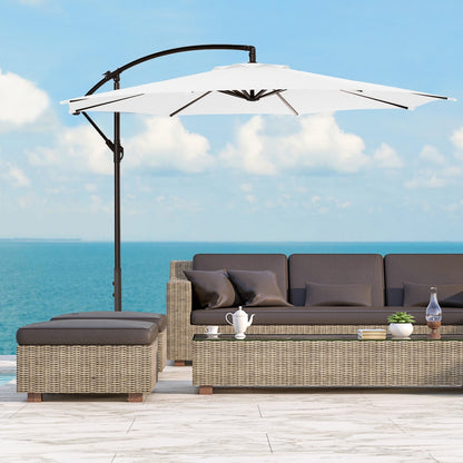 Parasol de terrasse cantilever à suspension déporté Weller de 3 mètres (10 pieds)