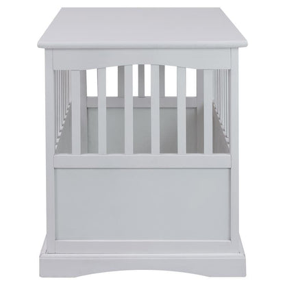 Table d'appoint en bois blanc pour cage à animaux avec porte verrouillable