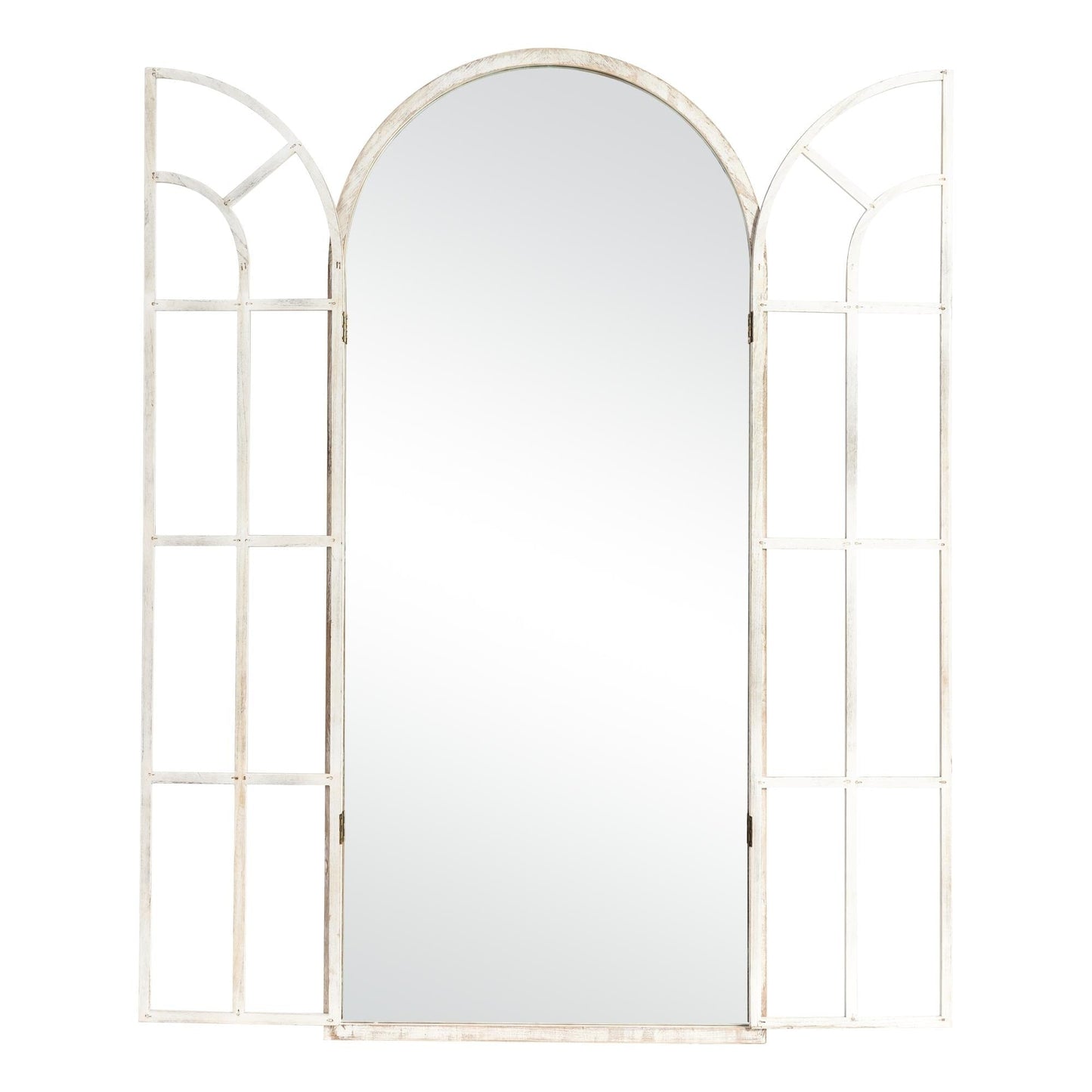 Miroir en forme de fenêtre, miroir en bois incurvé, 71'' L*31'' l