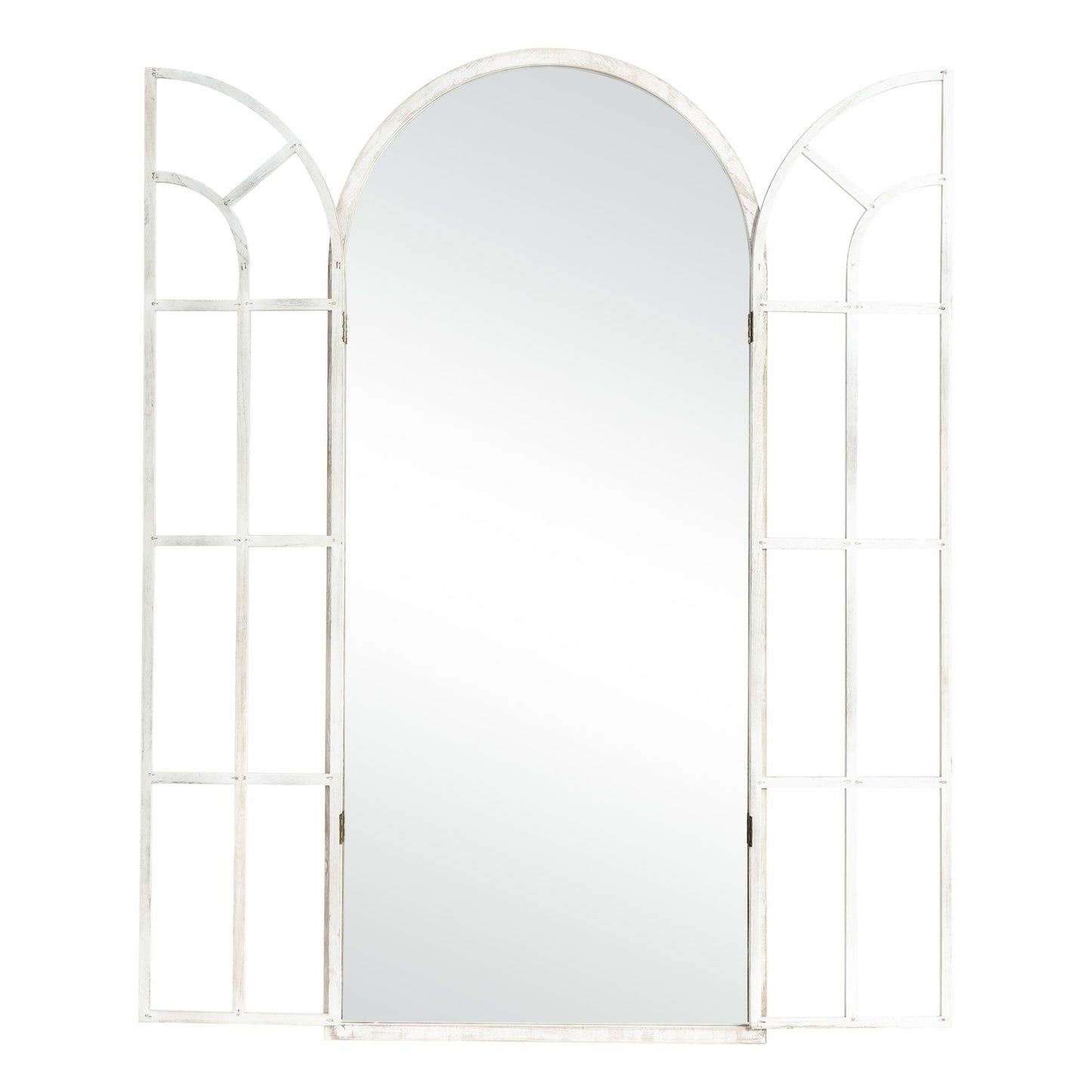 Miroir en forme de fenêtre, miroir en bois incurvé, 71'' L*31'' l