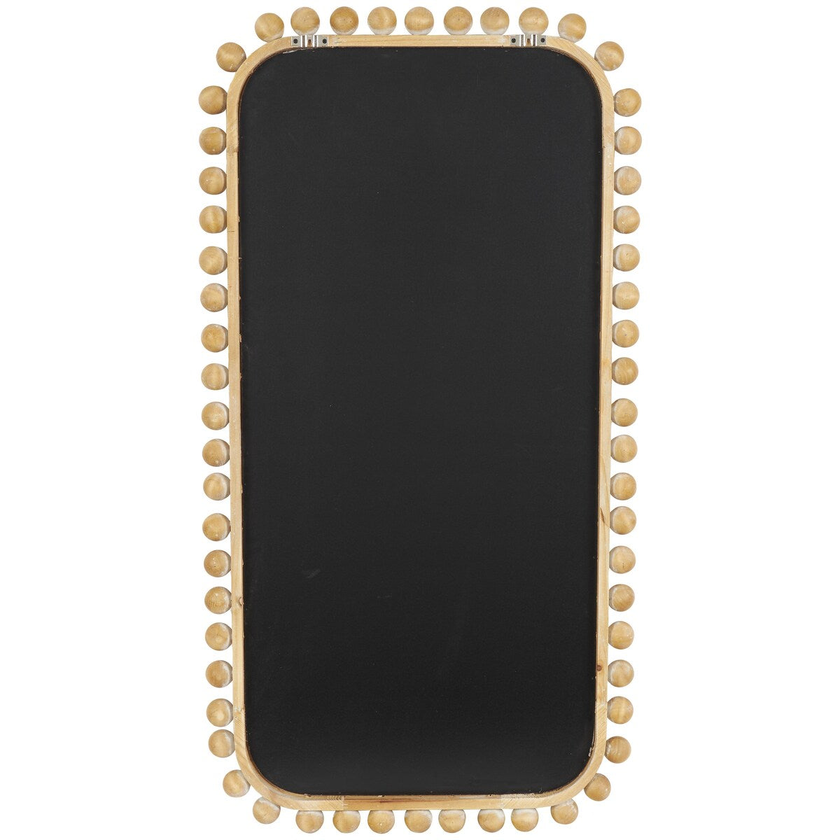 Miroir mural en bois avec cadre perlé - Brun - Roche River Decor