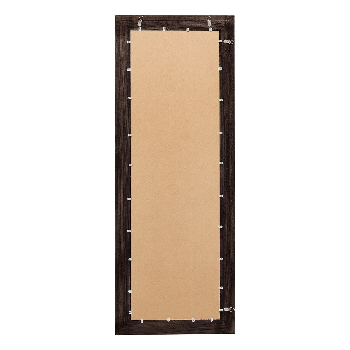 Grand miroir mural en bois à cadre rustique style farmhouse - 65x24