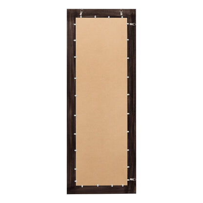 Grand miroir mural en bois à cadre rustique style farmhouse - 65x24
