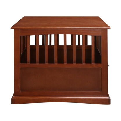 Table d'appoint en bois pour panier pour animaux de compagnie avec porte verrouillable