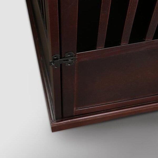 Table d'appoint en bois pour panier pour animaux de compagnie avec porte verrouillable