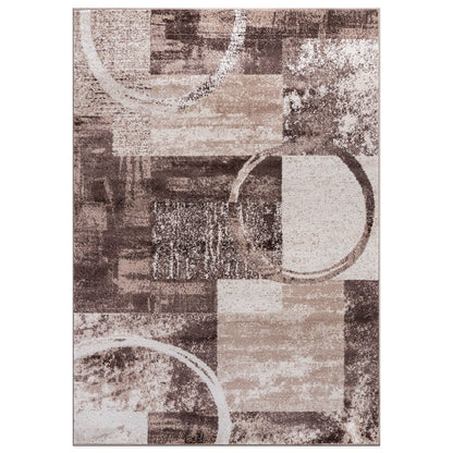 World Rug Gallery Abstract Polypropylene Machine-Made Circle Area Rug