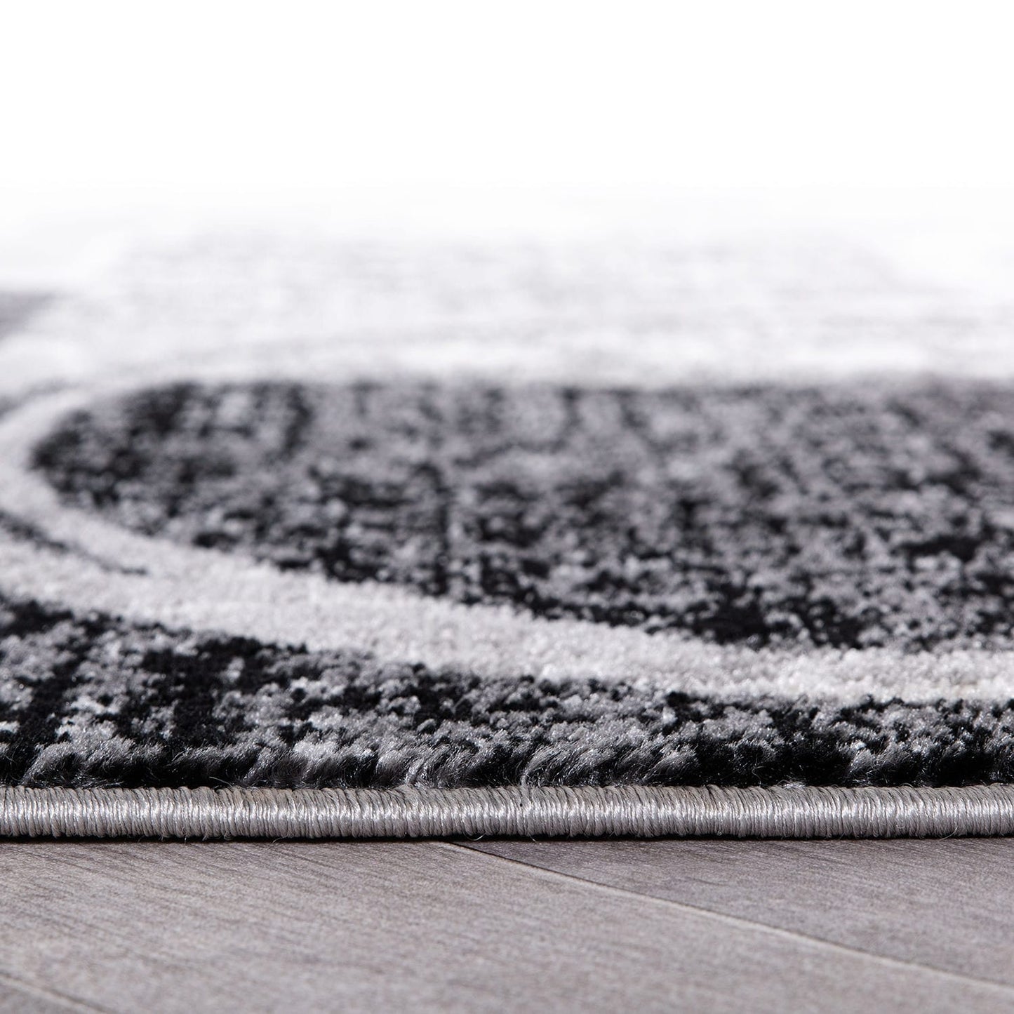 World Rug Gallery Abstract Polypropylene Machine-Made Circle Area Rug