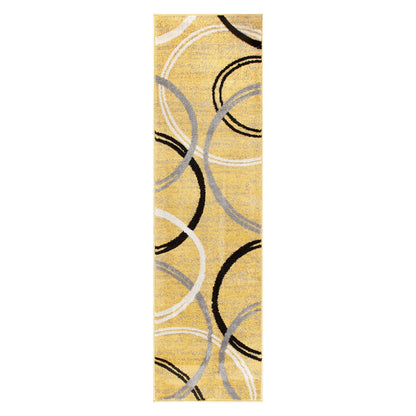 World Rug Gallery Contemporary Abstract Circles Design Area Rug