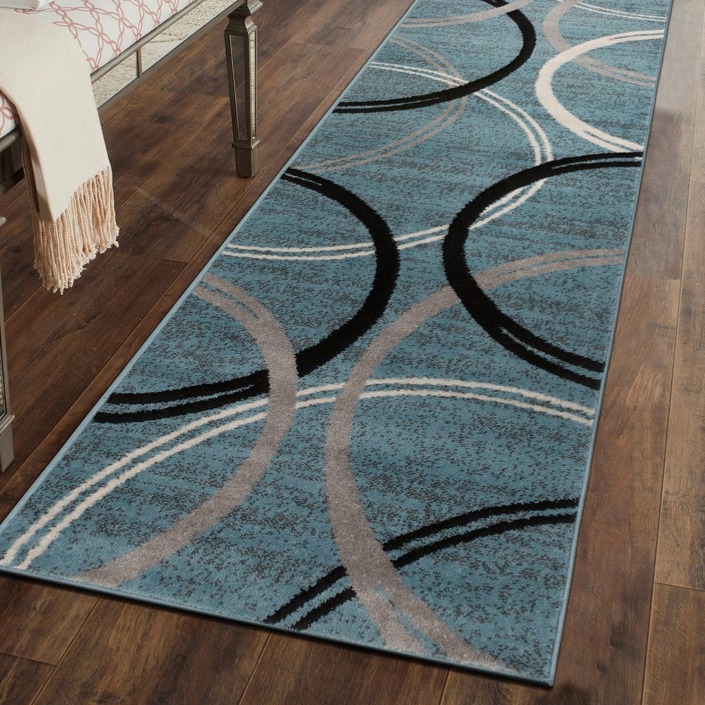World Rug Gallery Contemporary Abstract Circles Design Area Rug