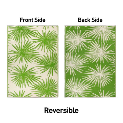 World Rug Gallery Floral Tropical Reversible Recycled Plastic Outdoor Rugs