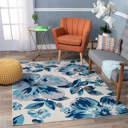 World Rug Gallery Modern Floral Design Area Rug