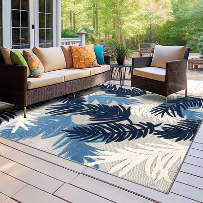 World Rug Gallery Tropical Floral Modern Indoor/Outdoor Area Rug