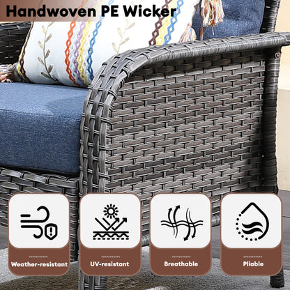 Ensemble de meubles de jardin d'extérieur XIZZI 4 pièces pour conversation avec table