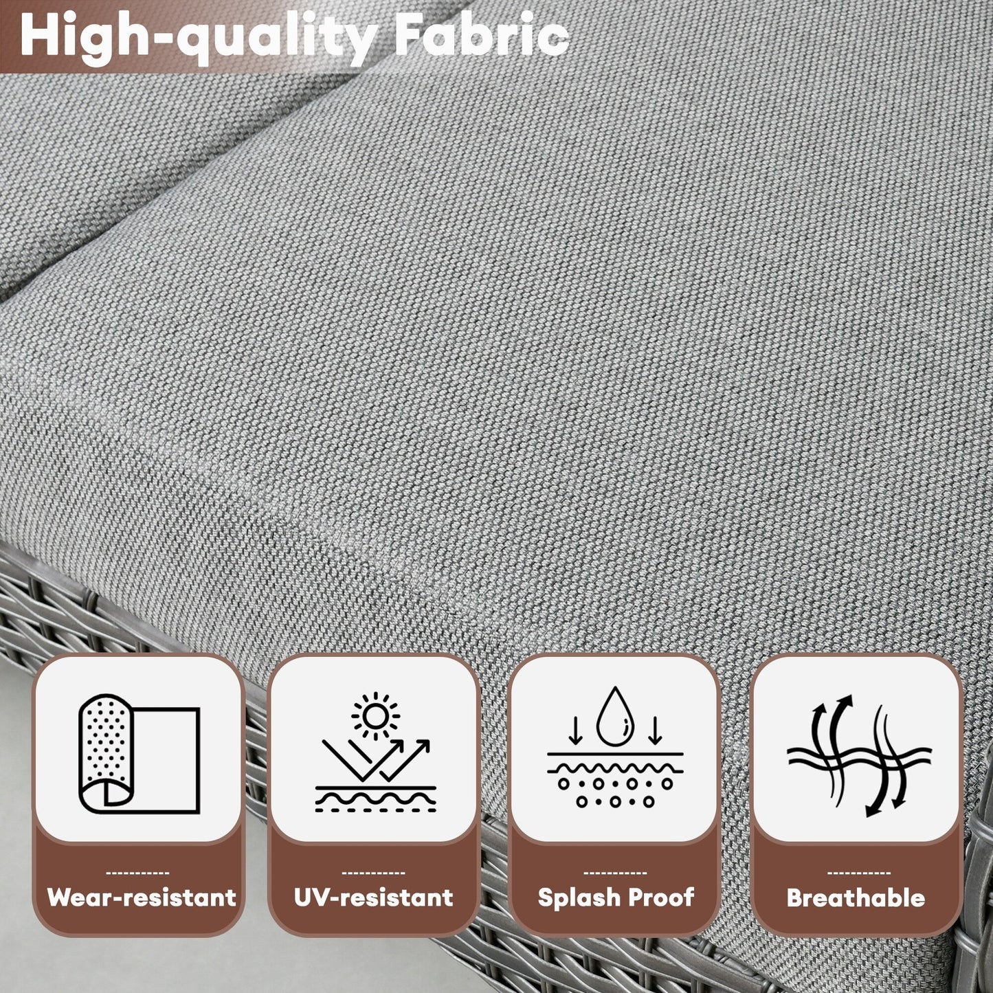 Ensemble de meubles de jardin d'extérieur XIZZI 4 pièces pour conversation avec table