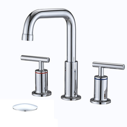 YASINU 8 Inch Luxury Widespread Bathroom Sink Faucet with Pop-Up Drain