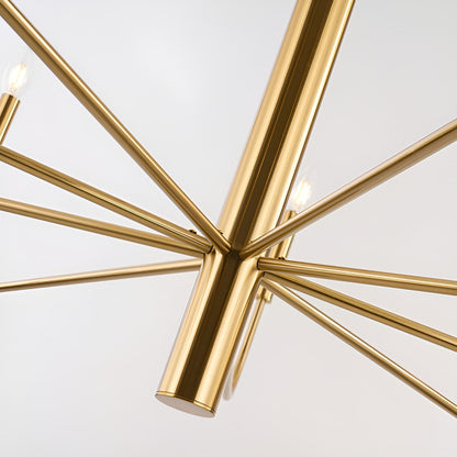 Luminaire minimaliste à 15 lumières, style bougeoir, design ancien à 2 niveaux - 48