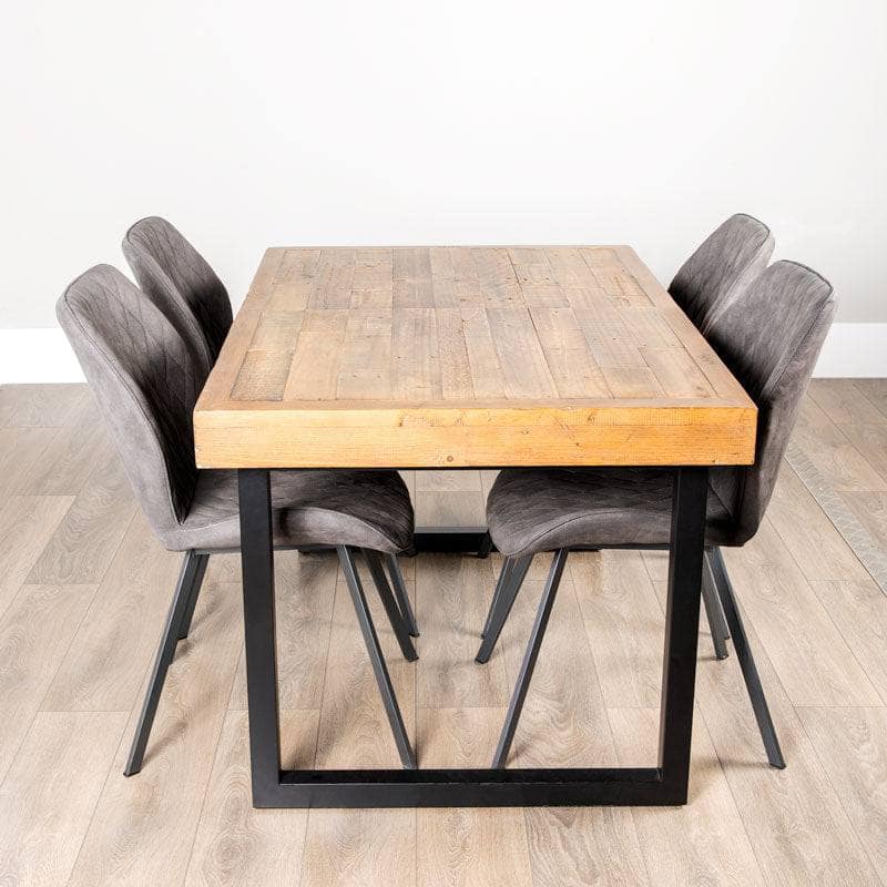 Lincoln Extending Table & 4 Toronto Grey Chairs