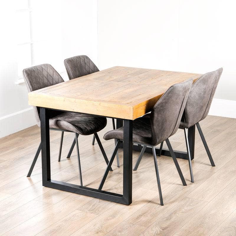 Lincoln Extending Table & 4 Toronto Grey Chairs