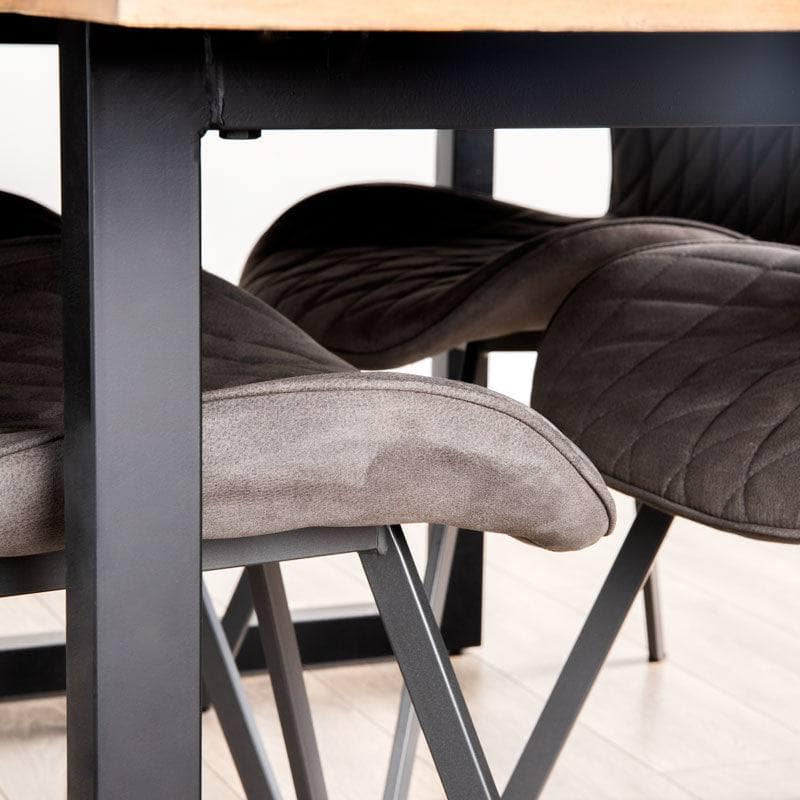 Lincoln Fixed Table & 4 Toronto Grey Chairs