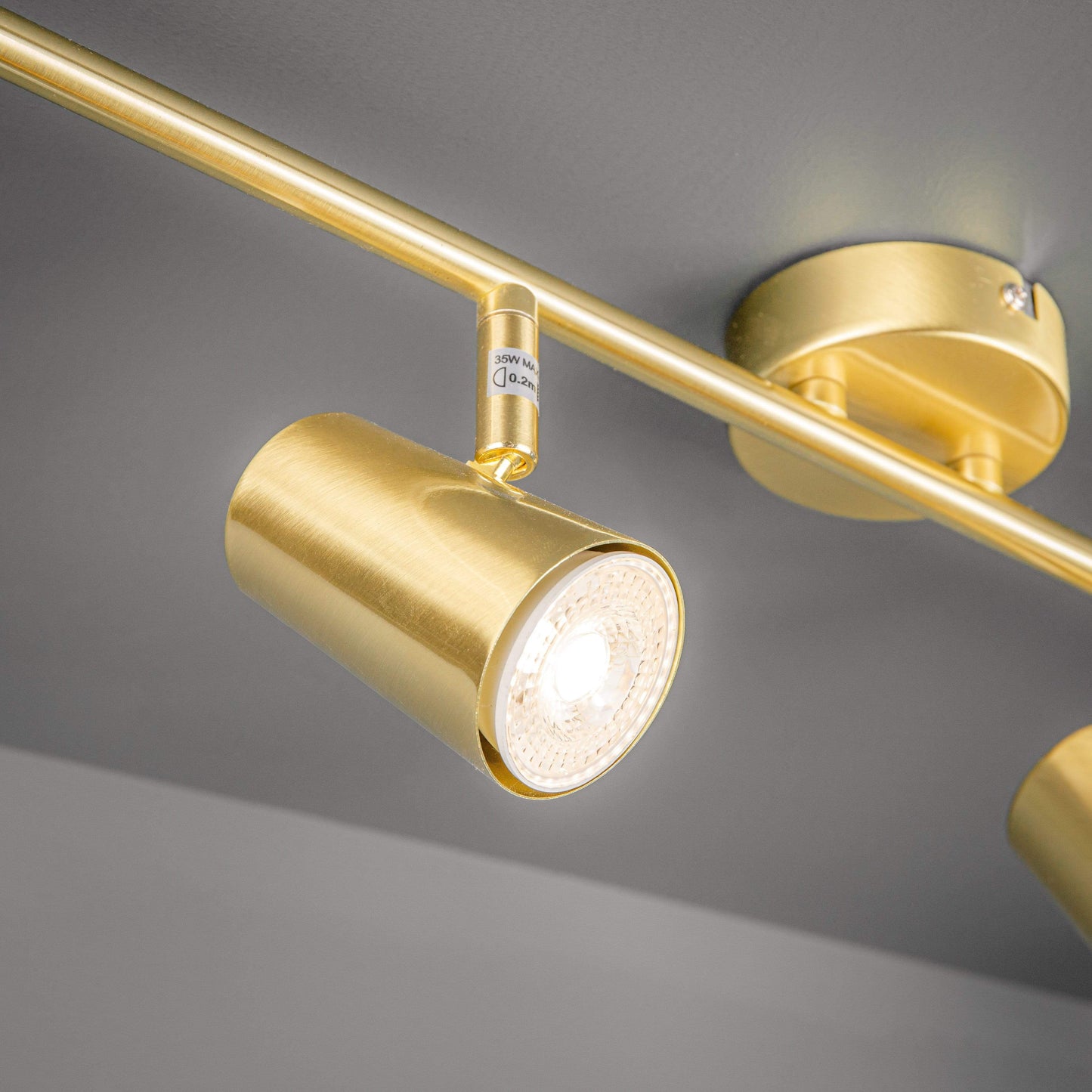 Marseille 4 Light Stain Brass/Gold Bar Ceiling Lights