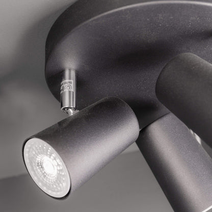 Marseille 3 Light Black Spotlight Ceiling Light