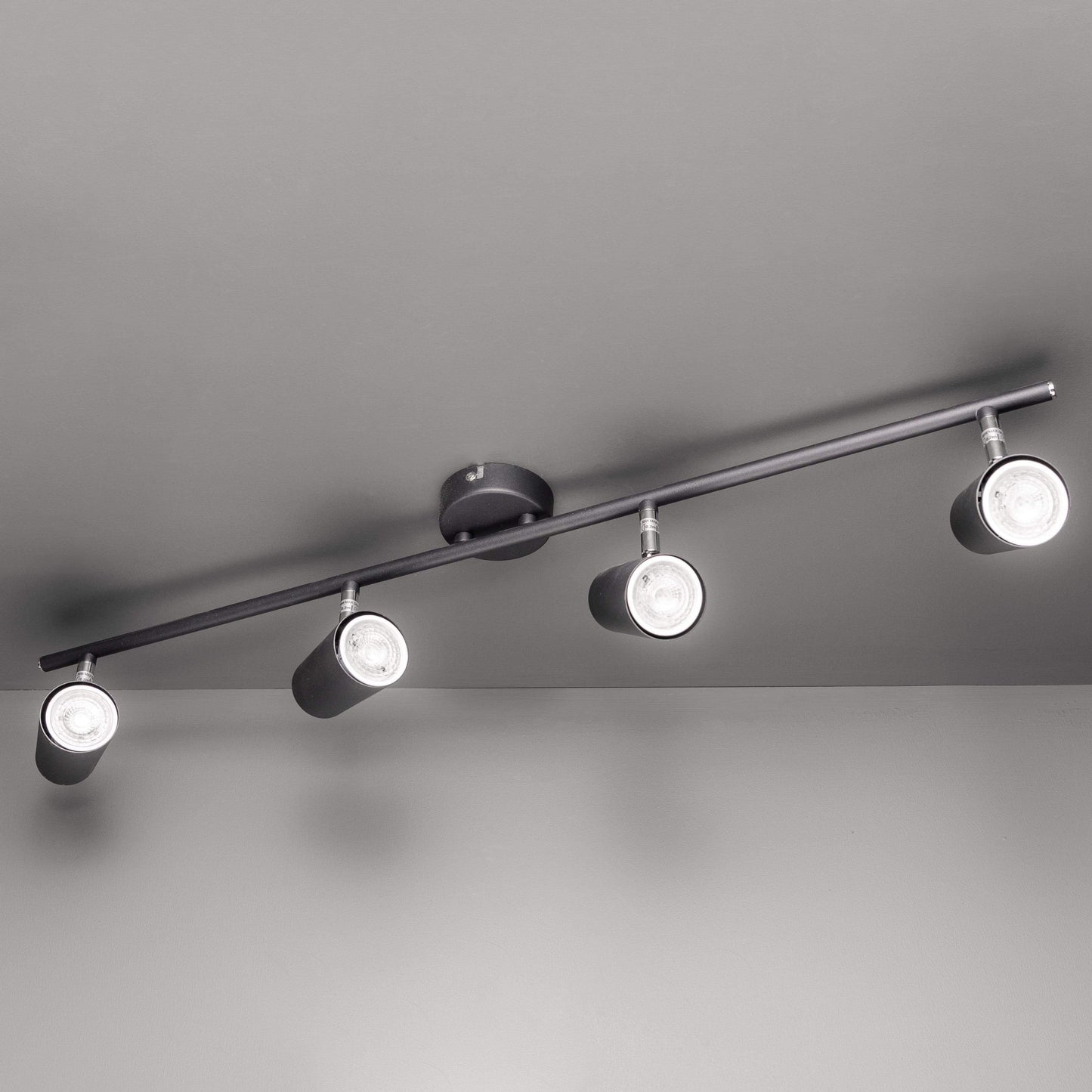 Marseille 4 Light Black Spotlight Bar Ceiling Light