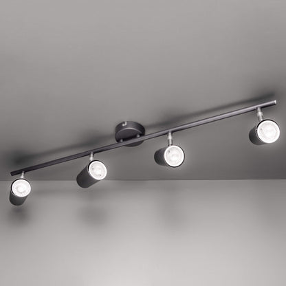 Marseille 4 Light Black Spotlight Bar Ceiling Light