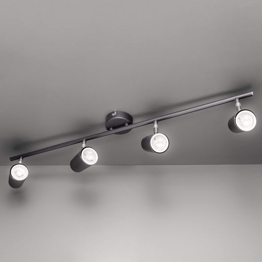 Marseille 4 Light Black Spotlight Bar Ceiling Light