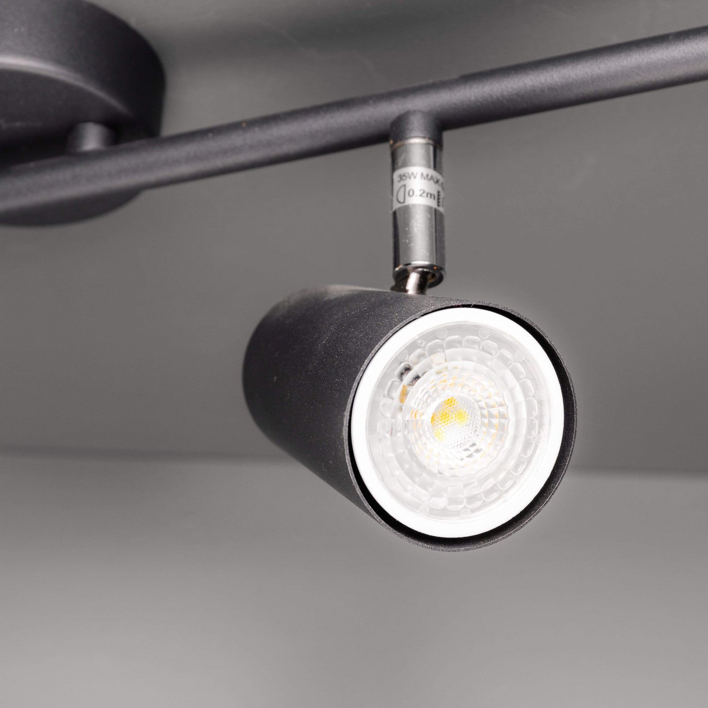 Marseille 4 Light Black Spotlight Bar Ceiling Light