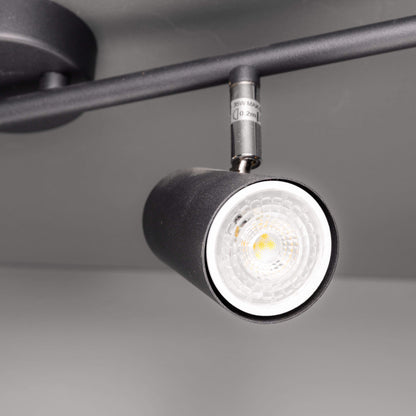 Marseille 4 Light Black Spotlight Bar Ceiling Light