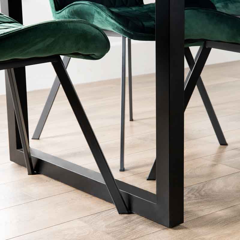 Lincoln Extending Table with 6 Vancouver Emerald Chairs